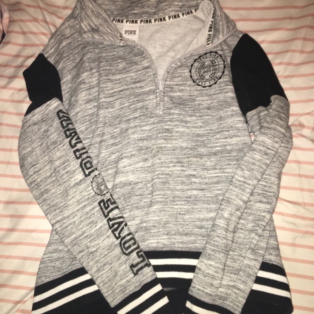 Victoria secret grey quarter zip